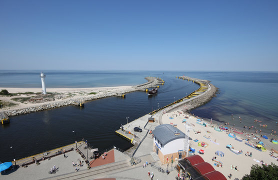Fototapeta Port w Kołobrzegu