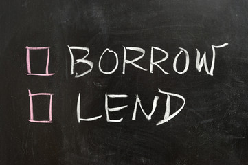 Borrow or lend