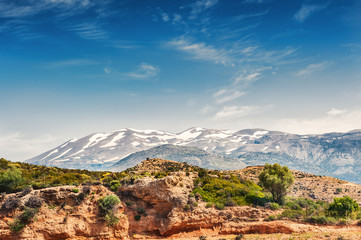 Mountains on the Crete island, Greece.