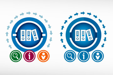 Binders vector icon and creative design elements