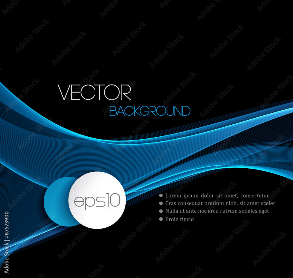 Aufkleber Smooth wave stream line abstract header layout. Vector