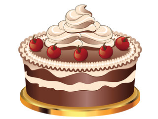 Decorated Chocolate Cake