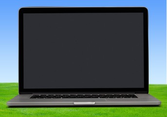 Laptop, monitor, sleek.