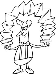 clown cartoon coloring book