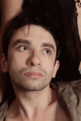 portrait of  young handsome man