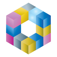 logo icon colorful cube