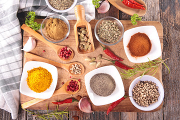 assorted spices and herbs