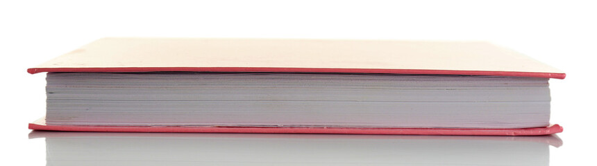 Pink book isolated on white