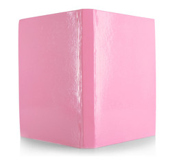 Pink book isolated on white