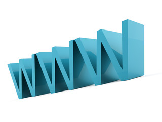 WWW text isolated on white background