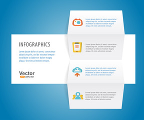 Obraz premium Infographics paper with icons for presentation