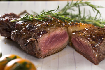 Steak roast on board
