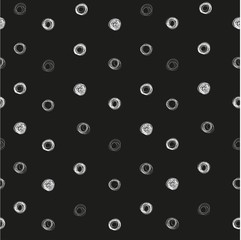 Seamless pattern of small abstract circles of thin white lines o