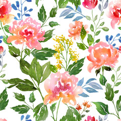 watercolor floral pattern