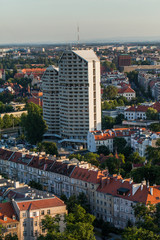 Wroclaw, Poland - June 17, 2015: Aerial view of Wroclaw city