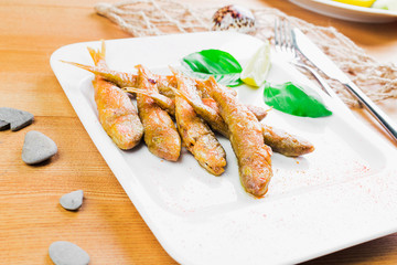 Fried surmullet