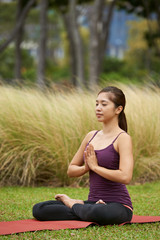 Fototapeta na wymiar lifestyle yogi meditating