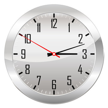 Analog Clock Isolated on a White Background