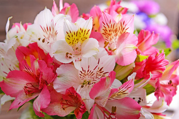 Beautiful bright bouquet close up