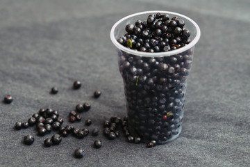 Fototapeta na wymiar blueberries on fabric