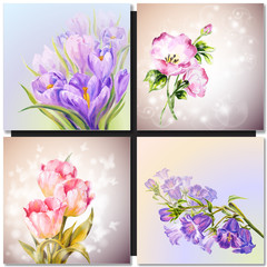 Vector floral background.