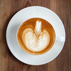 A cup of coffee latte