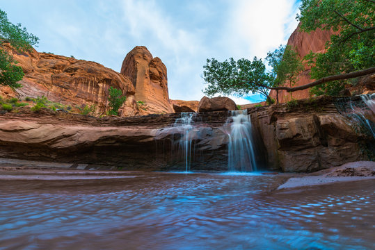 Fototapeta Coyote Gulch Lower Waterfall