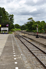 Railway / Complex railway junction, confusing tracks in Thailand