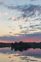 summer sunset with clouds