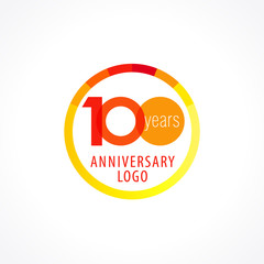 Obraz premium 100 anniversary circle logo