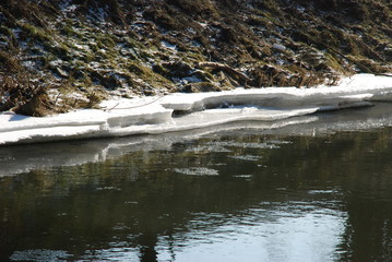 Flussufer im Winter 