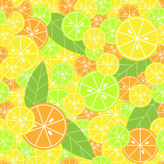Seamless pattern with citrus