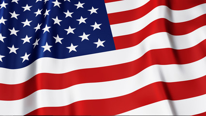 Fototapeta premium High Quality 3D USA Flag