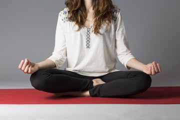 Lotus pose during meditation