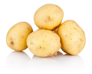 New potato isolated on white background
