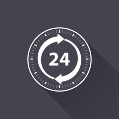 24 hour service icon