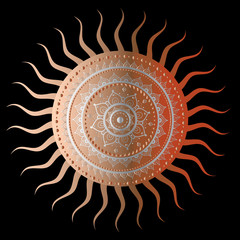 Sun. Vintage background