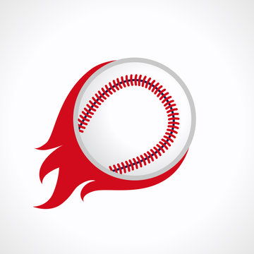 Baseball flame logo