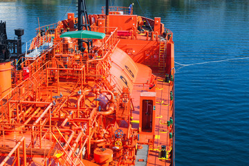 Red Liquefied Petroleum Gas tanker © evannovostro