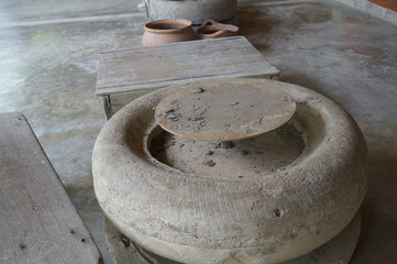 clay wheel art spin pottery tradition sculptor concept