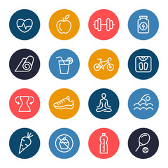 Fitness icon set