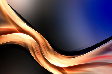 Abstract Gold Waves Background