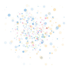 Snowflakes on a white background