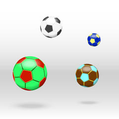 Football set isolated. Vector illustration.
