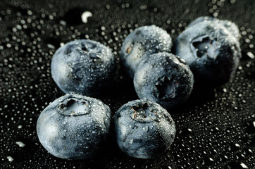 Blueberries on Black