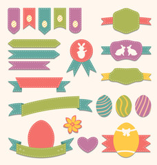 Easter scrapbook set - labels, ribbons and other elements (3)