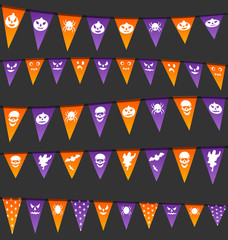 Halloween hanging flags with different symbols