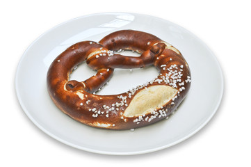 Brezel auf dem Teller