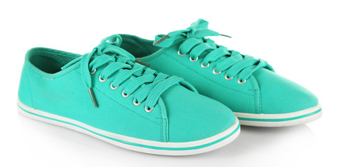 Female gumshoes isolated on white