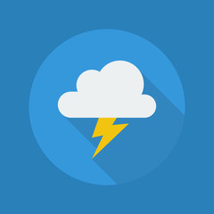 Weather Flat Icon. Thunder